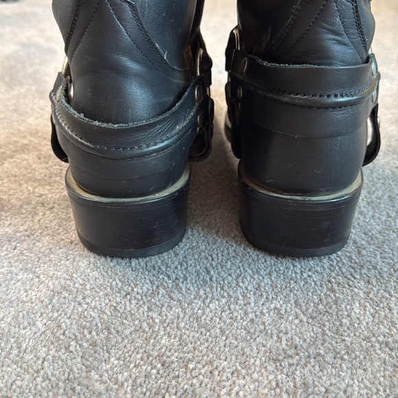 Rudel Co. Men’s Black Leather Knoxx Motorcycle Tall Boots 11 - Picture 4 of 10